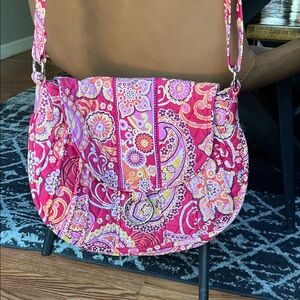 Vera Bradley Raspberry Fizz Saddle Up Crossbody